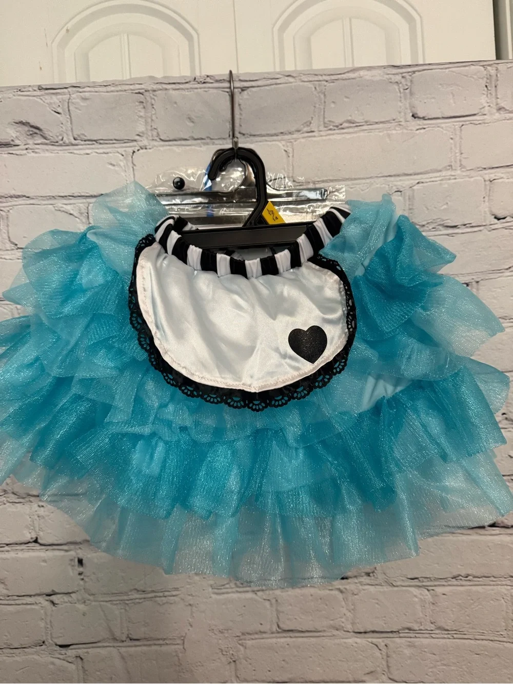 Amscan storybook dark Alice Blue Layered Tutu White Apron Detail Halloween OS